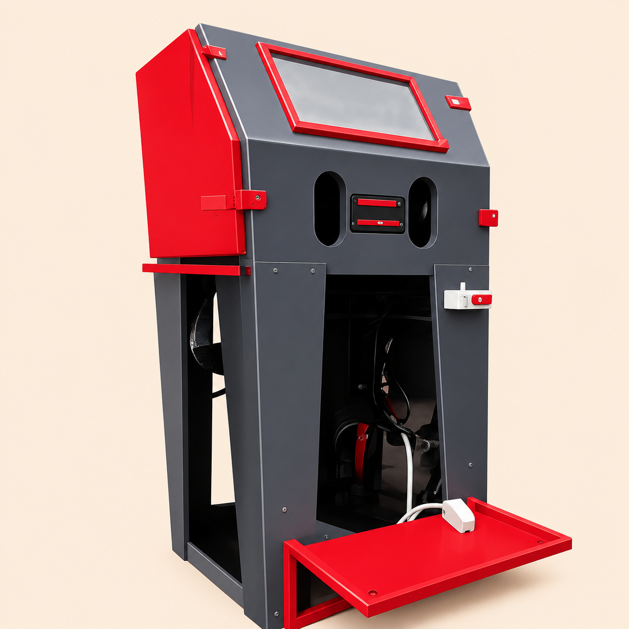 Cabinet sand blasting machine